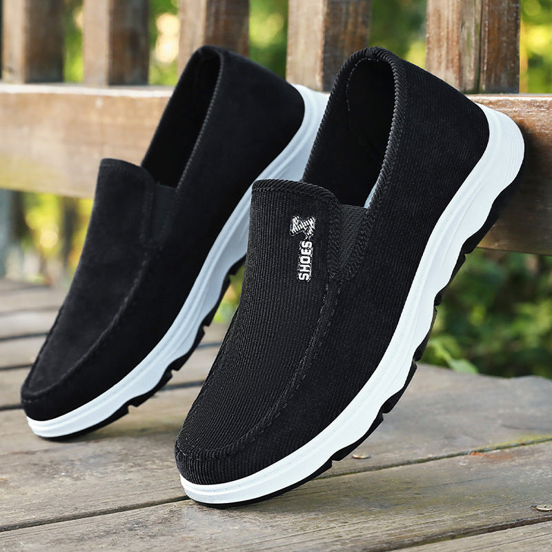 Herren nan leichter atmungsaktiver Slip-On Freizeit-Slipper mit geripptem Textiloberteil und stoßdämpfender EVA-Zwischensohle Drune