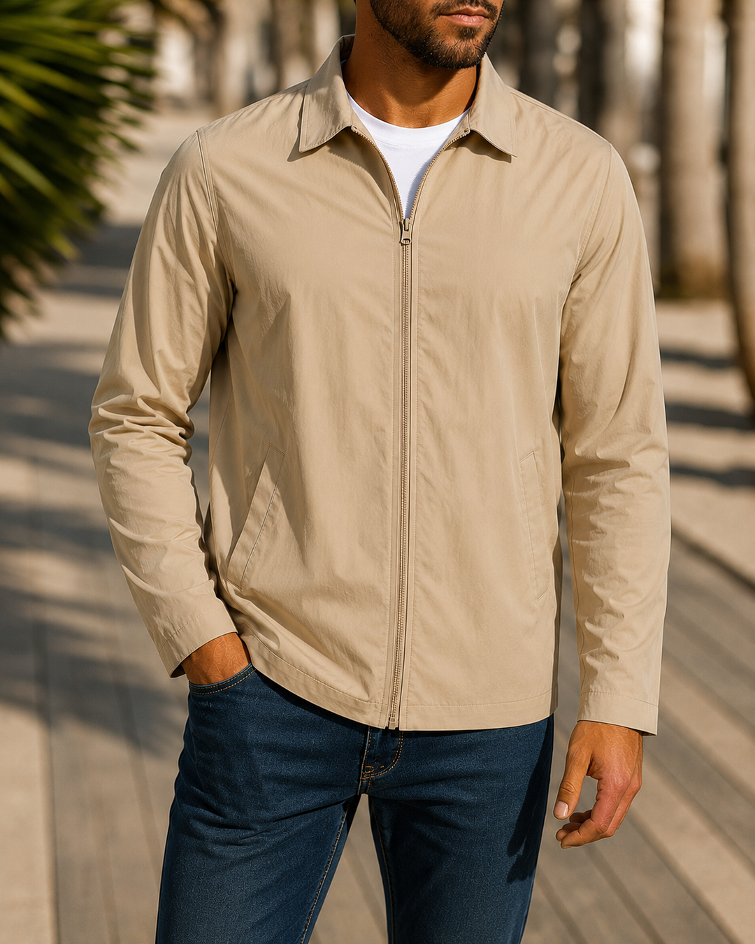 Herren lässige Freizeitjacke mit innovativer Windschutztechnologie Drune