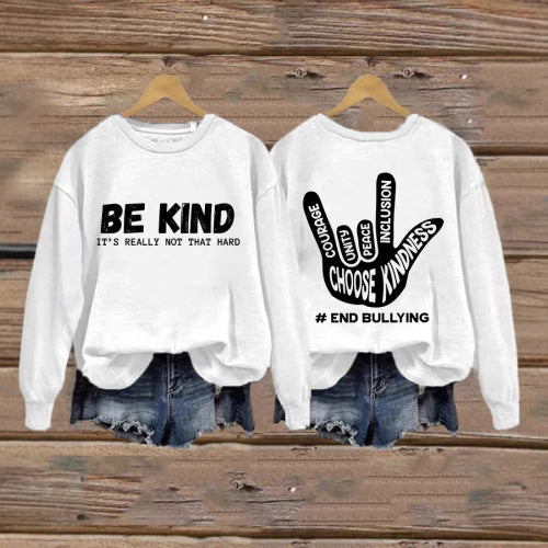Damen Sweatshirt mit positiver Botschaft und kreativem Handdesign Drune