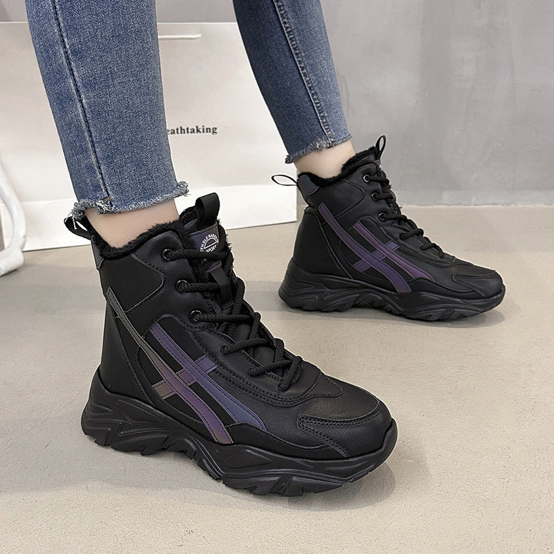 Damen Plüschgefütterte Winter Sneakers Drune