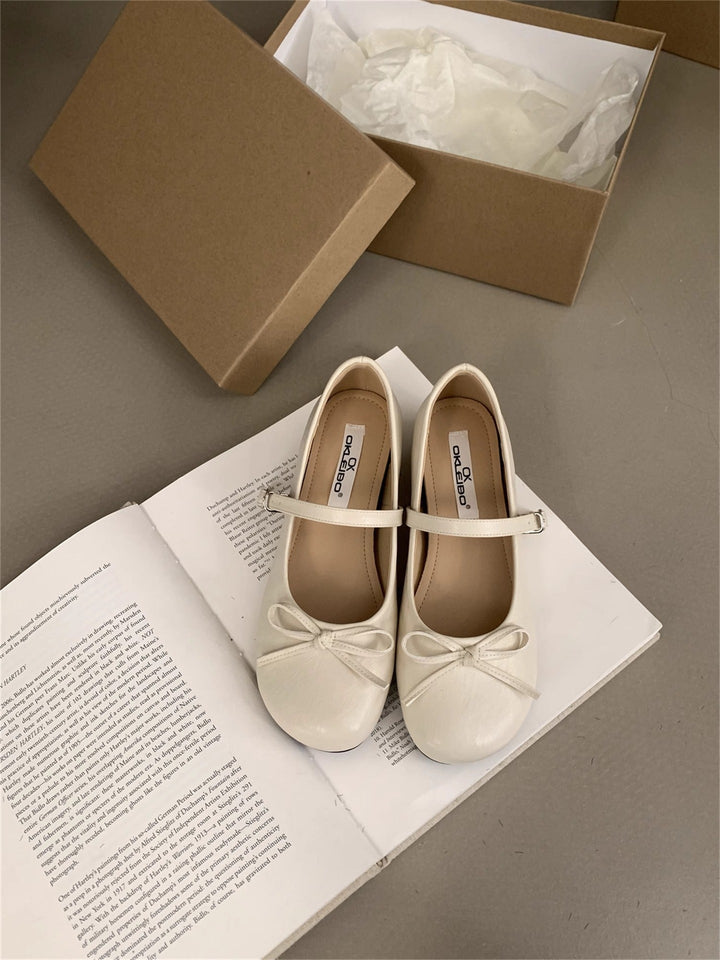 Damen Ballerinas mit elegantem Riemchen und zierlichem Schleifendetail Drune