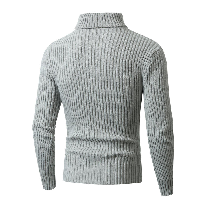 Herren Grobstrickpullover mit Stehkragen und dekorativem Strukturmuster Drune
