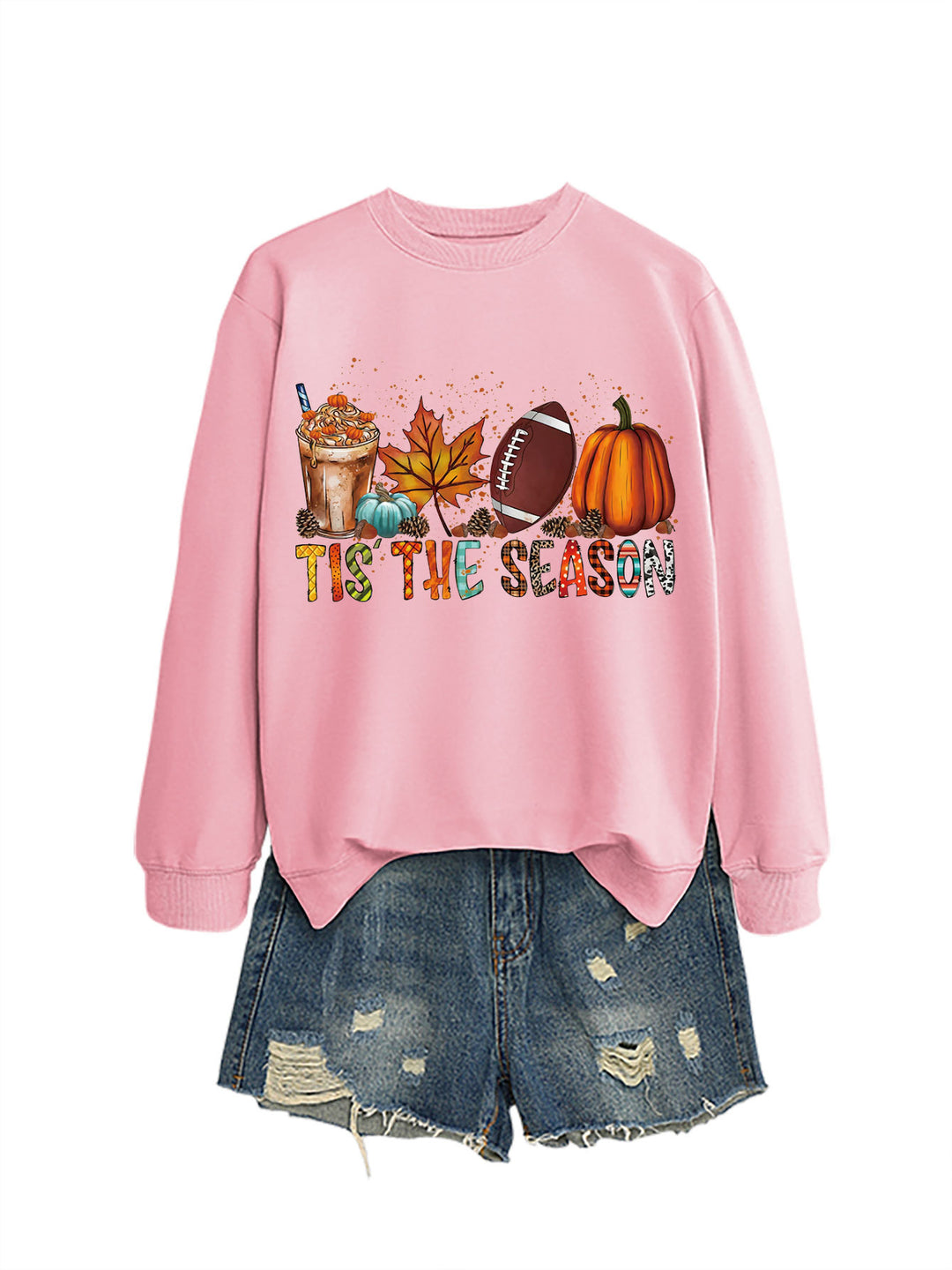 Damen Sweatshirt mit herbstlichem Motiv und lässigem Schnitt Drune