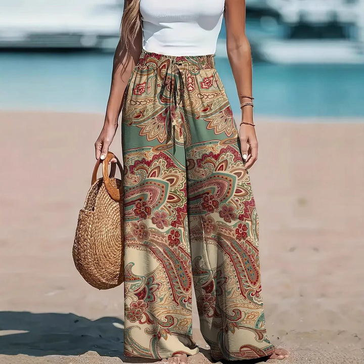 Damen Weite Hose mit Paisleymuster Drune