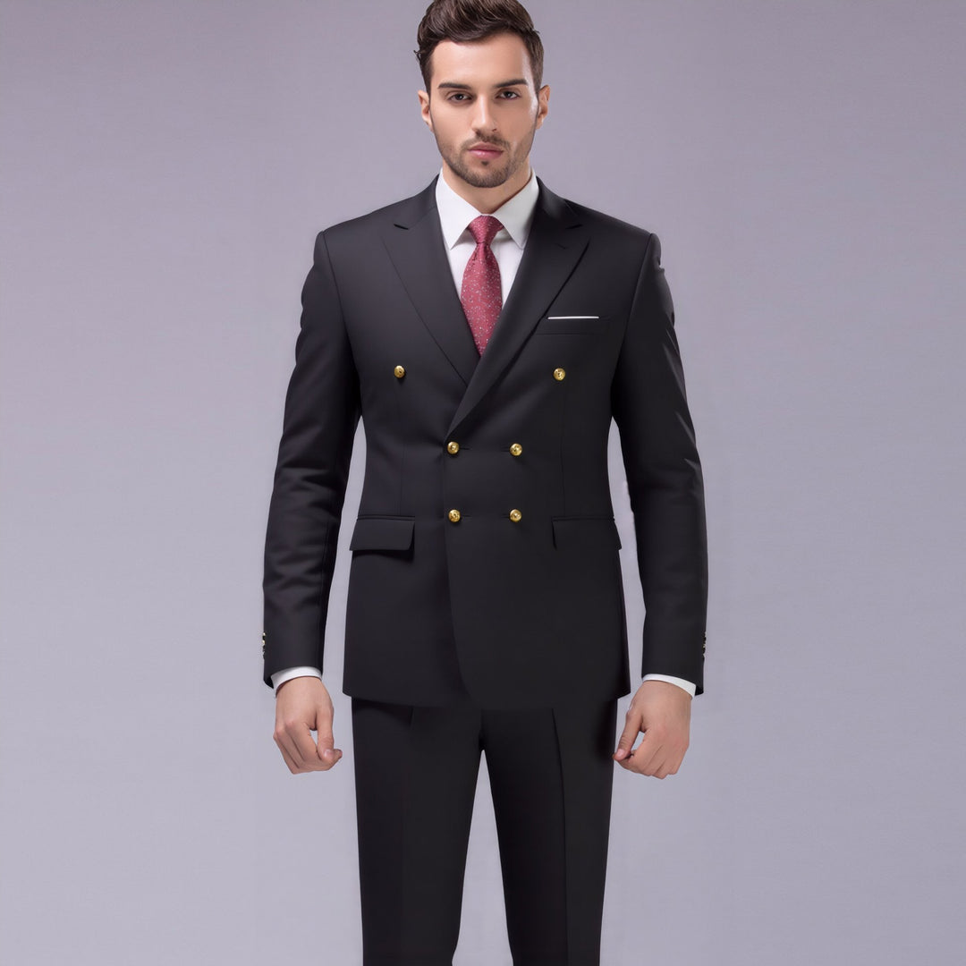 Herren nan doppelreihiges Abend-Sakko mit Zierknöpfen, schmaler Silhouette und eleganter Verarbeitung Drune