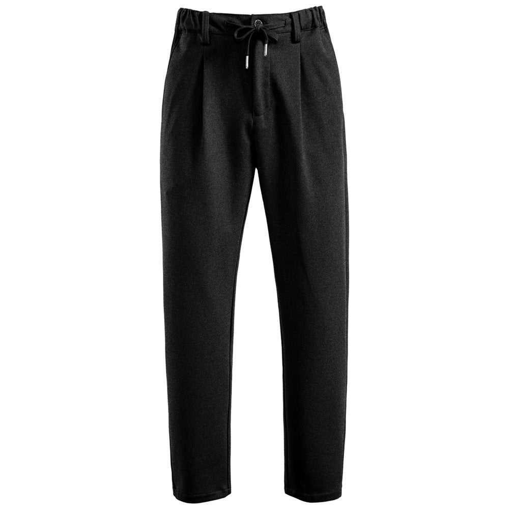 Herren nan Bundfaltenhose im Joggerstil mit Tunnelzug, Gürtelschlaufen und konischem Schnitt Drune