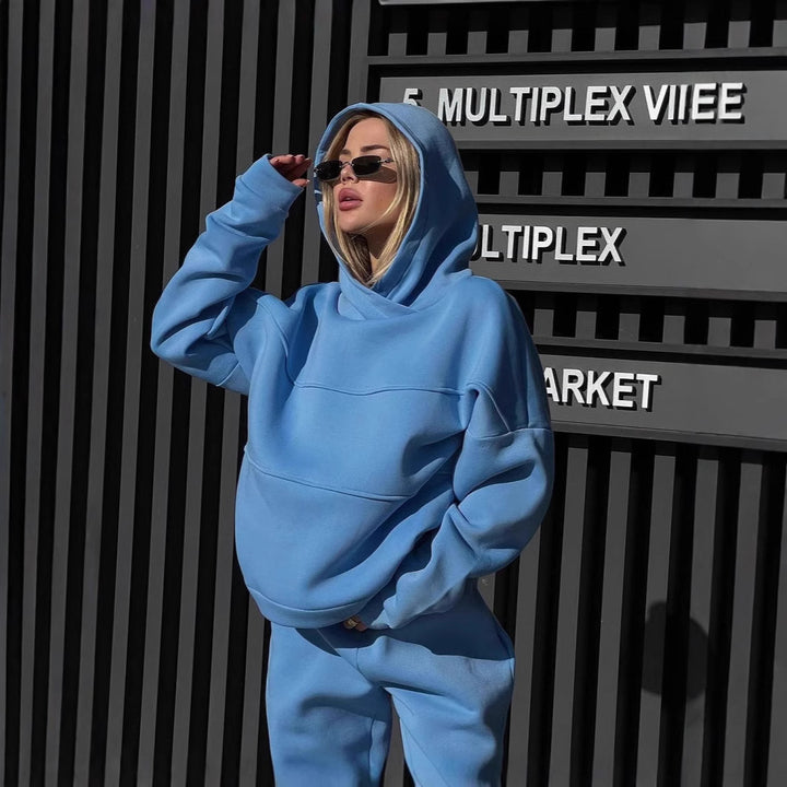 Damen Oversized Hoodie mit Kapuze Drune