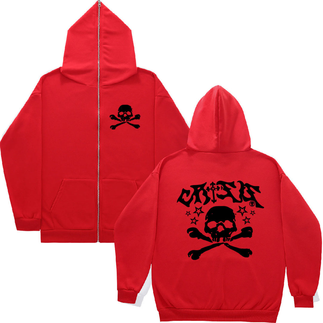 Damen Kapuzenpullover mit kreativem Totenkopfdesign Drune