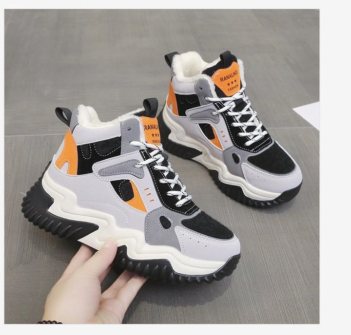 Damen Sportliche High-Top Sneakers mit wärmendem Innenfutter und rutschfester Sohle Drune