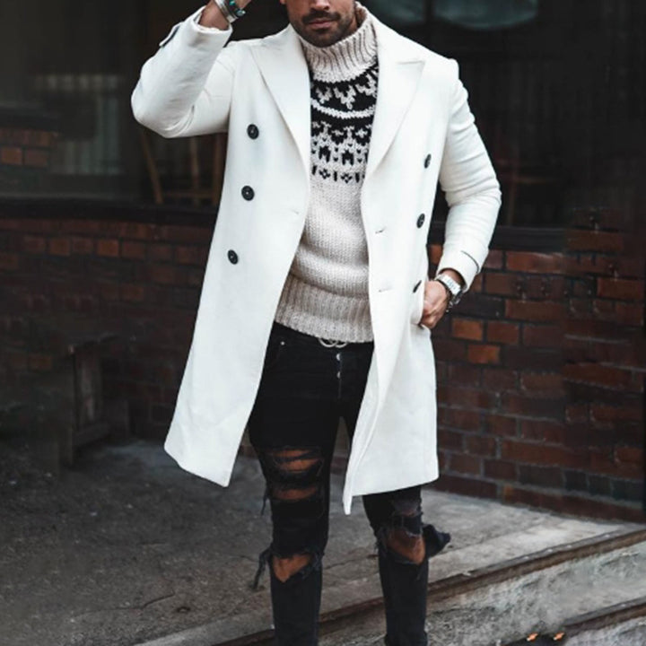 Herren eleganter Doppelreiher-Mantel Drune