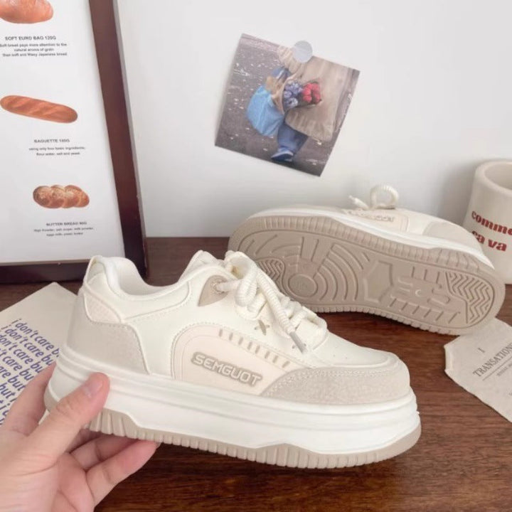 Damen Komfortable Plateausneaker mit atmungsaktivem Obermaterial und dämpfender Sohle Drune