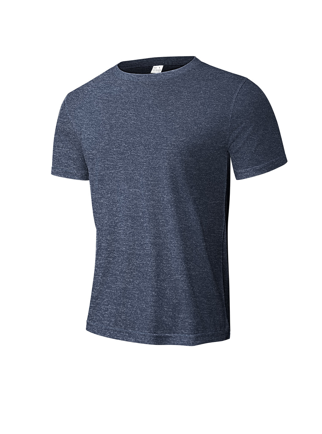 Herren nan meliertes Funktions-T-Shirt mit Rundhalsausschnitt, leichter Baumwollmischung und atmungsaktiver Struktur Drune