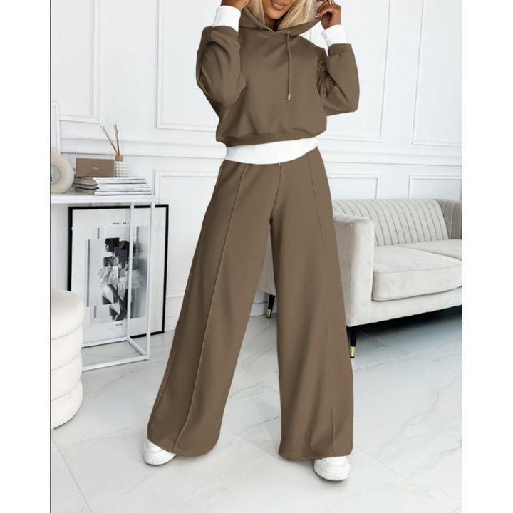 Damen Sportliches Lounge-Set mit weitem Schnitt und Kapuze Drune