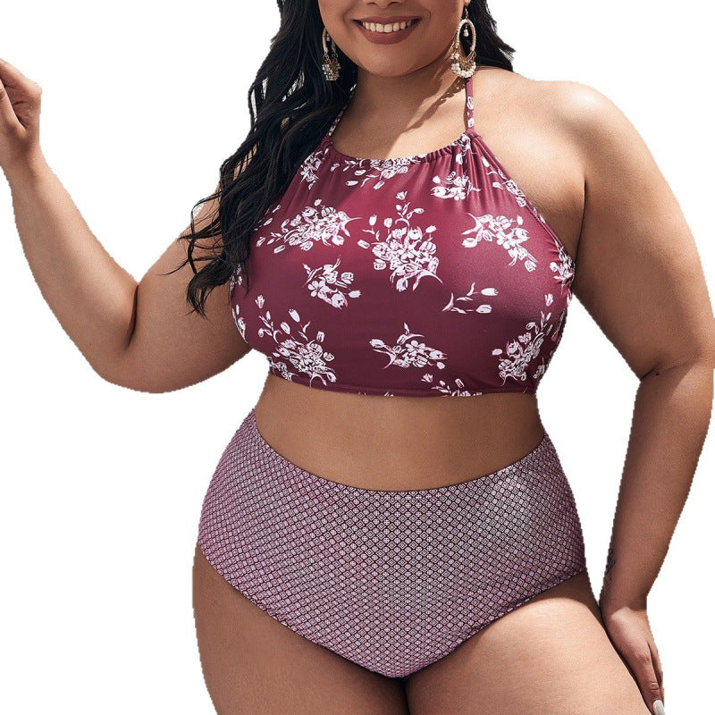 Damen Hochgeschnittener Bikini mit modischem Cropped-Oberteil Drune