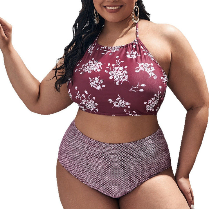 Damen Hochgeschnittener Bikini mit modischem Cropped-Oberteil Drune