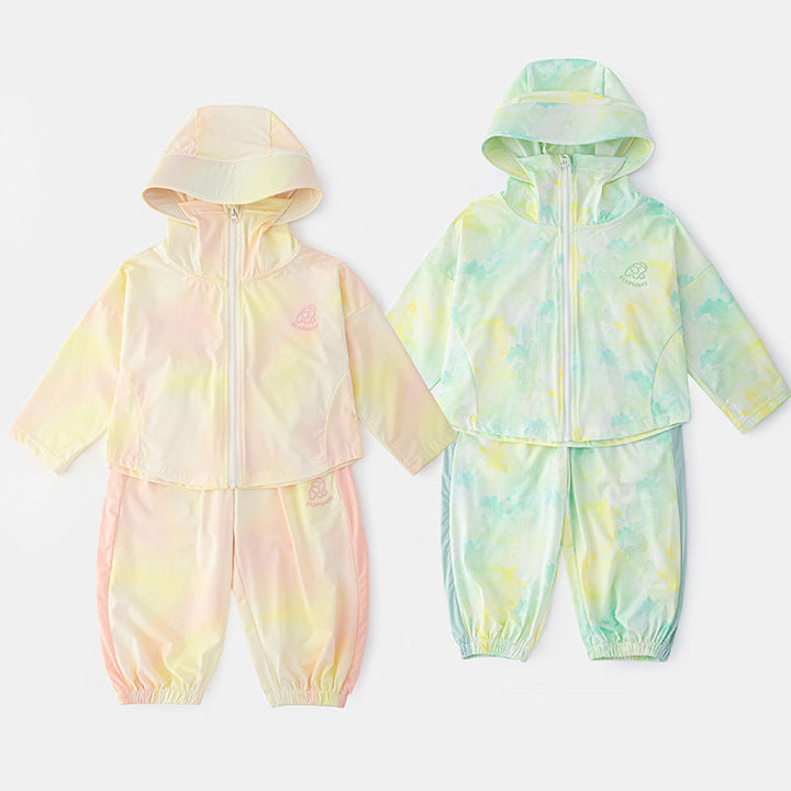 Unisex nan leichte atmungsaktive Kinder Sonnenjacke mit Kapuze und UV Schutz  Drune
