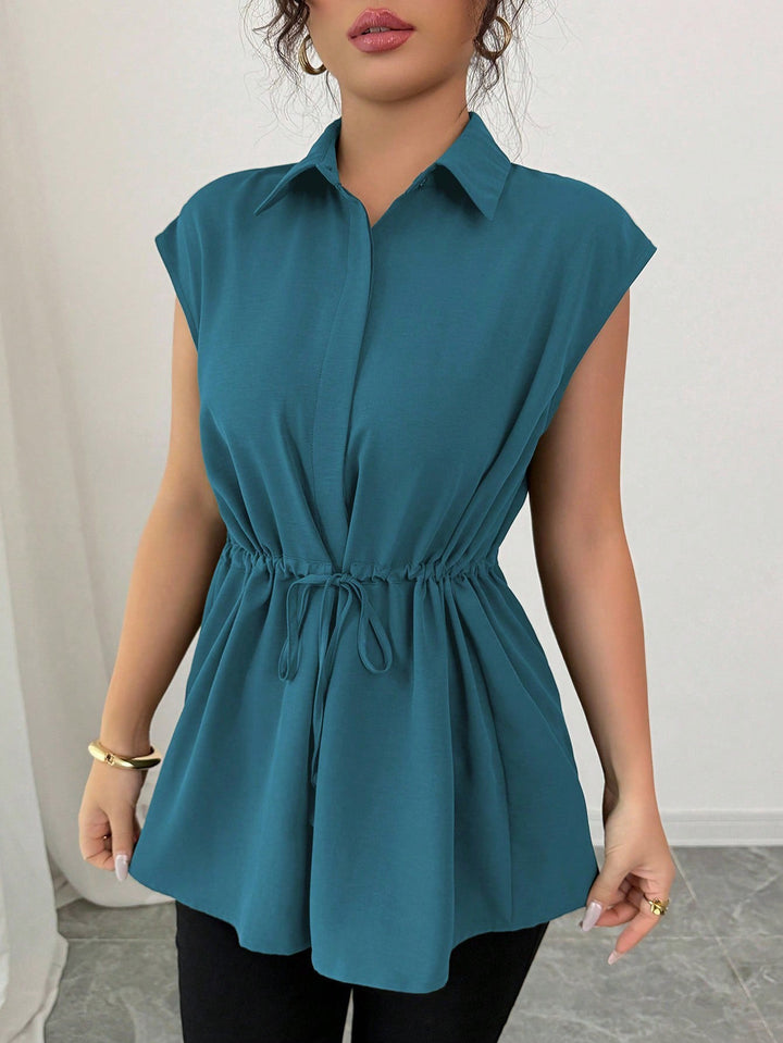 Damen lässige Bluse mit tailliertem Schnitt Drune