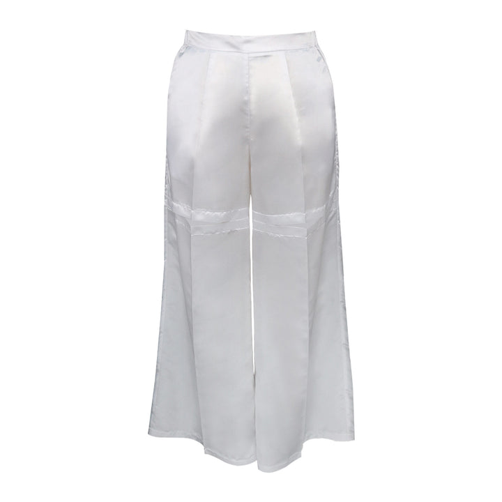 Damen Elegante weit geschnittene Satin-Hose Drune