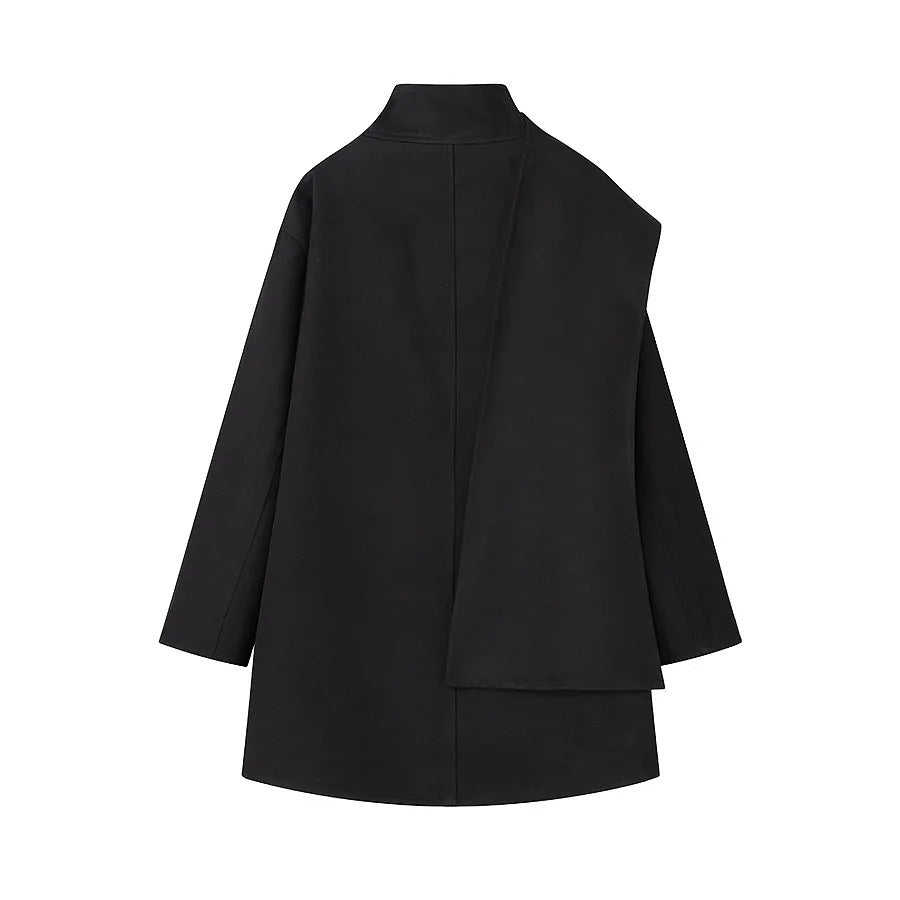 Damen Modische Übergangsjacke mit asymmetrischem Schnitt Drune