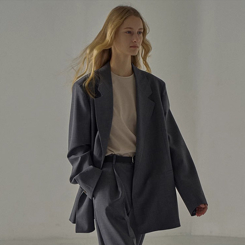 Damen Eleganter Oversized-Blazer mit edlem Schnitt Drune