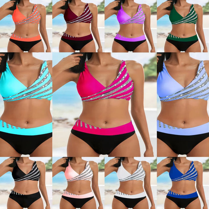 Damen Sportliches Bikini-Set mit trendigem Wickeloberteil Drune