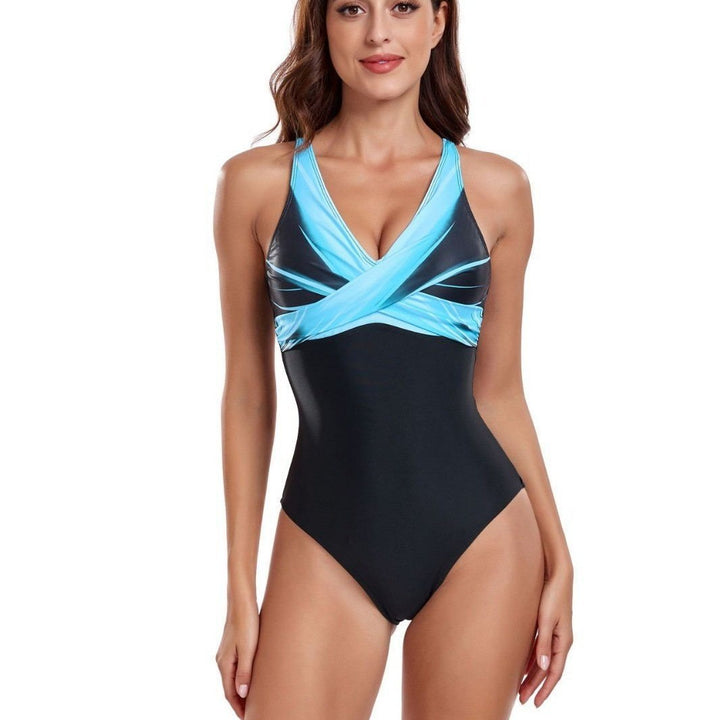 Damen Eleganter Sport-Badeanzug mit Cross-Design Drune