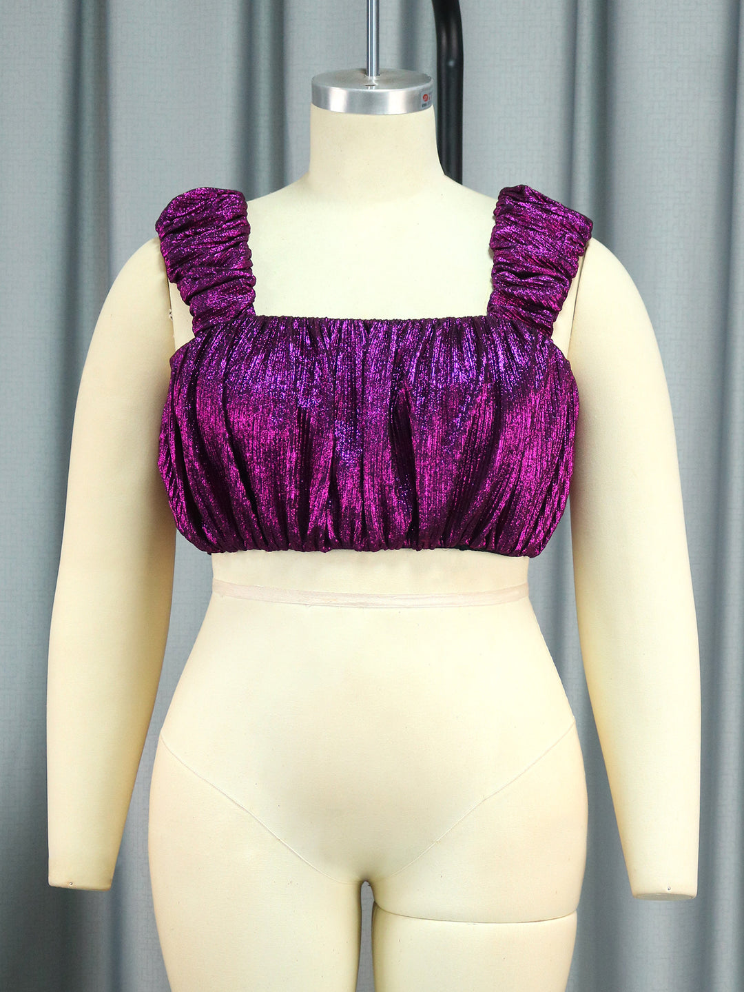Damen Glitzerndes Bustier mit Rüschendetails Drune