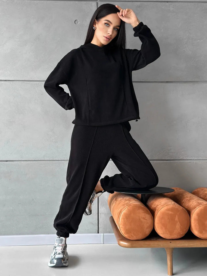 Damen gemütliches Fleece-Freizeitset Drune