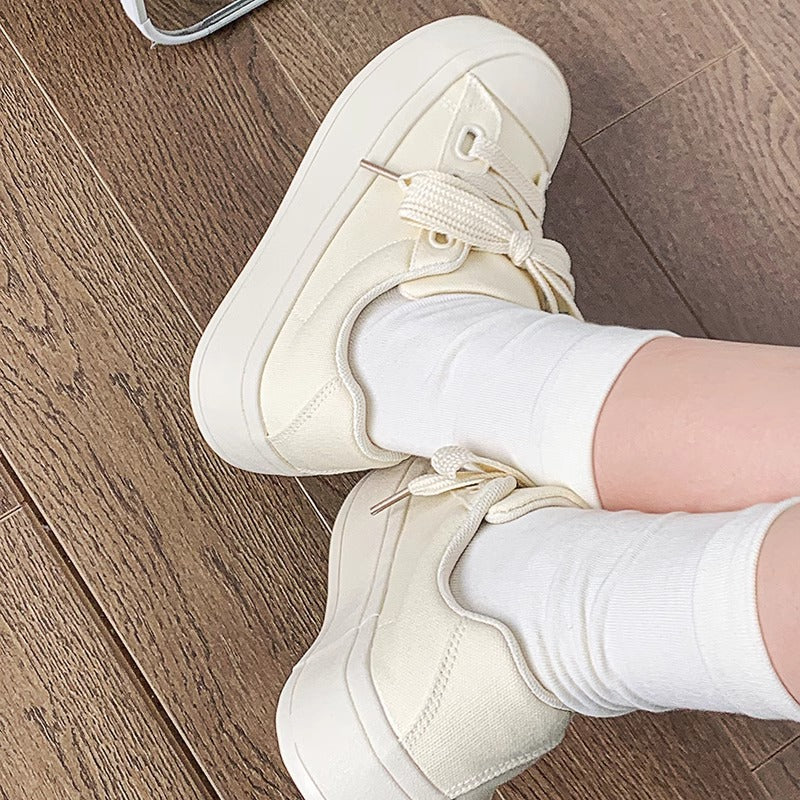 Damen Modische Sneakers mit stylischen Schleifen und gedämpfter Sohle Drune