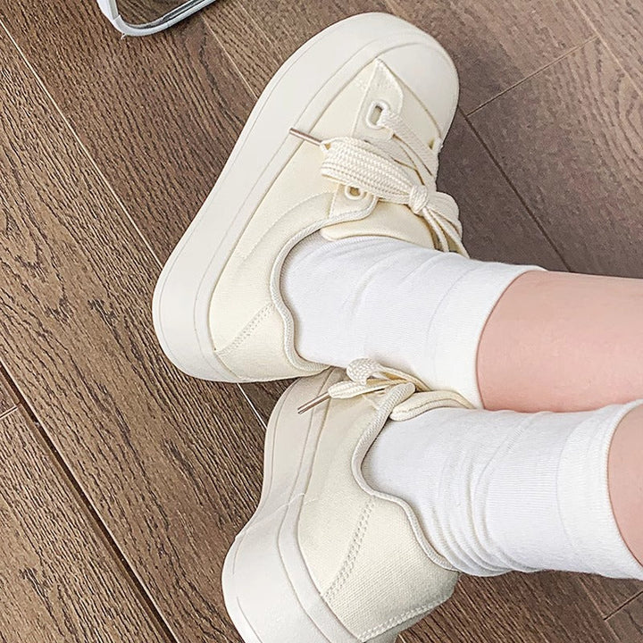 Damen Modische Sneakers mit stylischen Schleifen und gedämpfter Sohle Drune