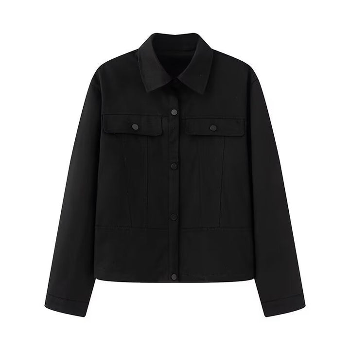 Damen modische Utility-Jacke mit großen Taschen und trendigem Schnitt Drune