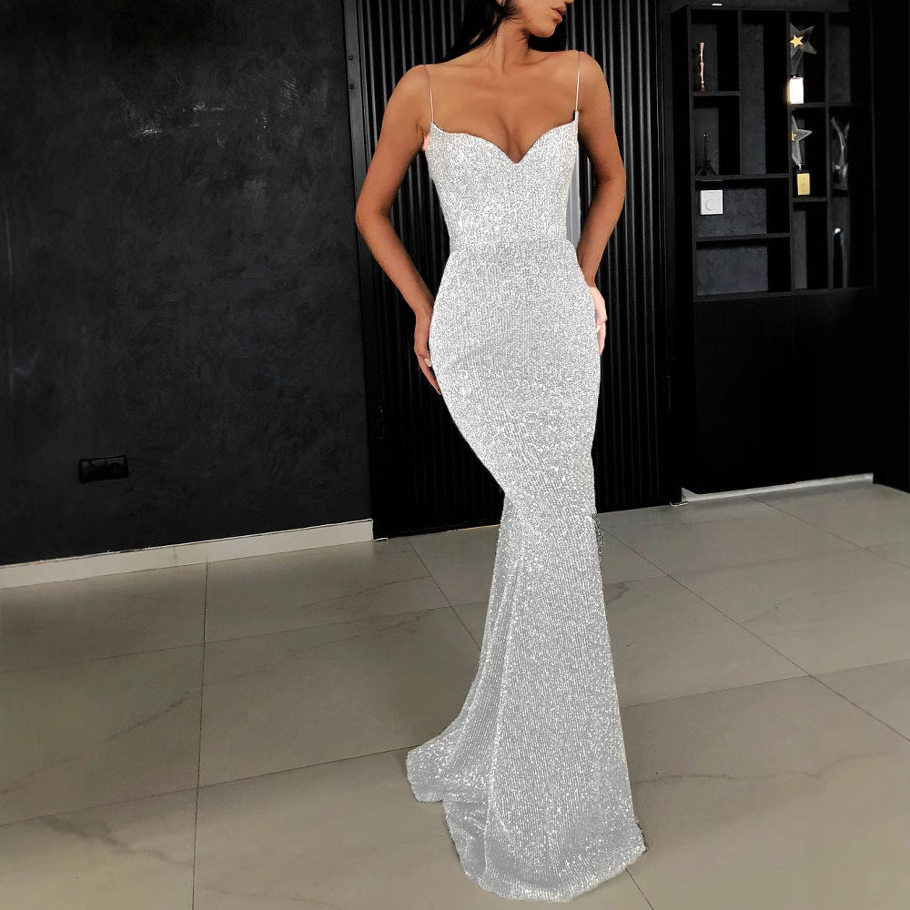 Damen Funkelndes Abendkleid im Sleek-Design Drune