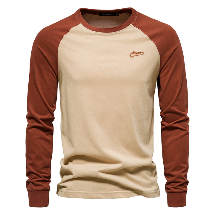 Herren Langarmshirt mit modernem Kontrastdesign und bequemer Passform Drune