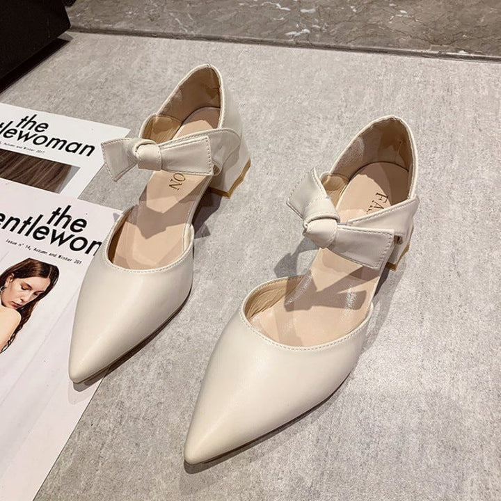 Damen Elegante Slingpumps mit Schleifenverzierung Drune