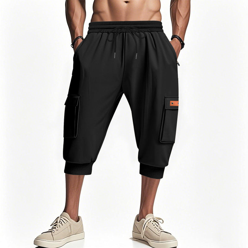 Herren modische Cargo-Shorts mit praktischen Seitentaschen und elastischem Bund Drune