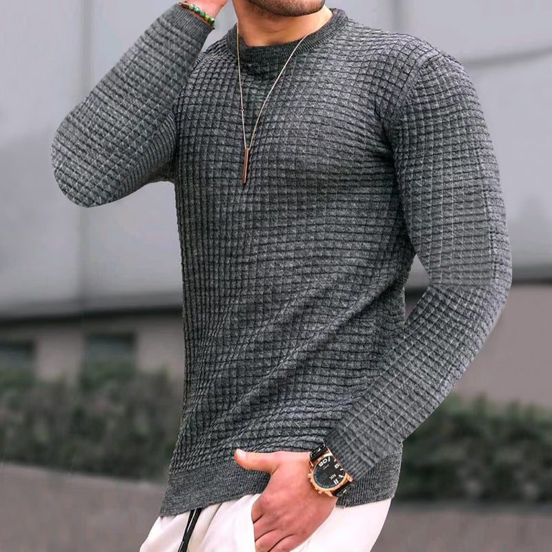 Herren Strickpullover mit modernem Strukturdesign und Rundhalsausschnitt Drune