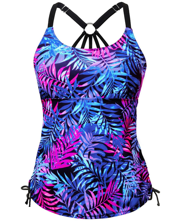 Damen Tankini mit floraler Musterung und verstellbaren Trägern Drune