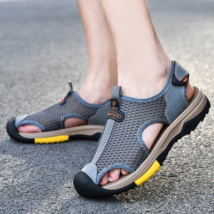 Herren Atmungsaktive Outdoor-Sandalen mit rutschfester Sohle und verstellbarem Riemen Drune