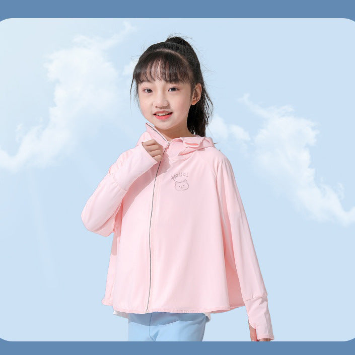 Mädchen funktionale UV-Schutzjacke mit Kapuze Drune