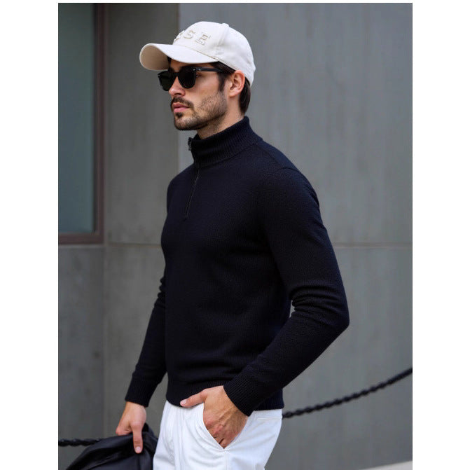 Herren Rollkragenpullover mit modernem Strukturdesign Drune