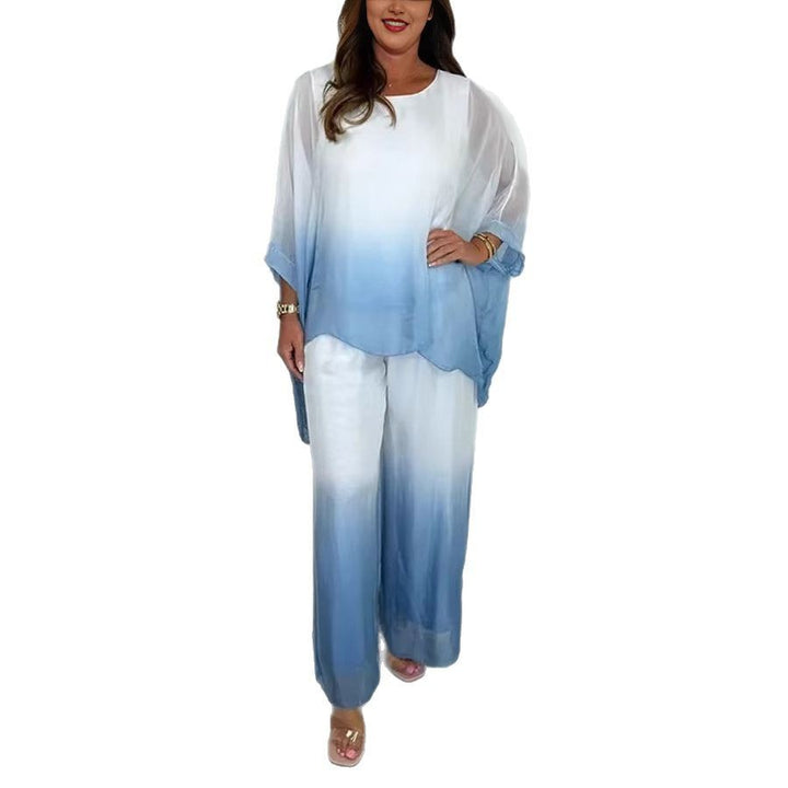 Damen Set aus weichem, fließendem Material mit modischem Ombre-Effekt Drune