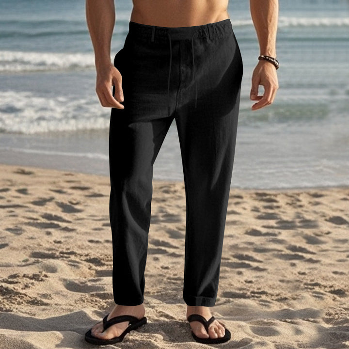 Herren Bequeme Strandhose mit elastischem Bund und praktischen Seitentaschen Drune