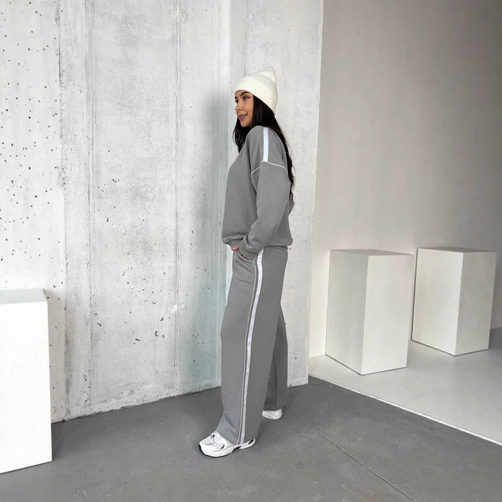 Damen Sportliches und bequemes Sweatshirt-Pants-Set Drune