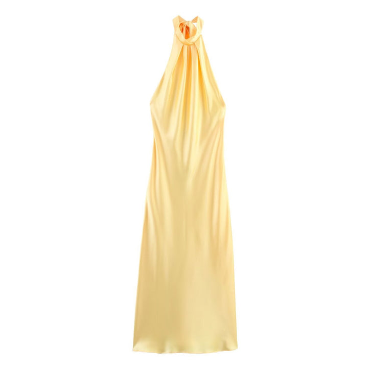 Damen Abendkleid mit elegantem Halterneck-Design und fließendem Schnitt Drune