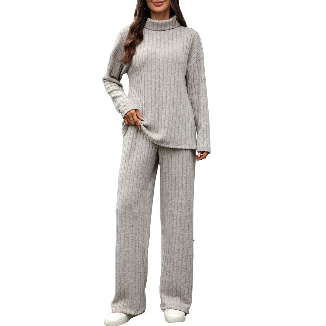 Damen Grobstrick Pullover und Hose Set Drune