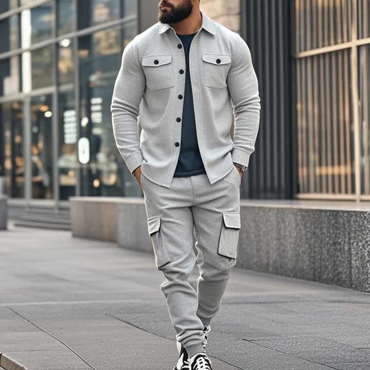 Herren nan Overshirt-Jacke im urbanen Utility-Look mit aufgesetzten Brusttaschen Drune