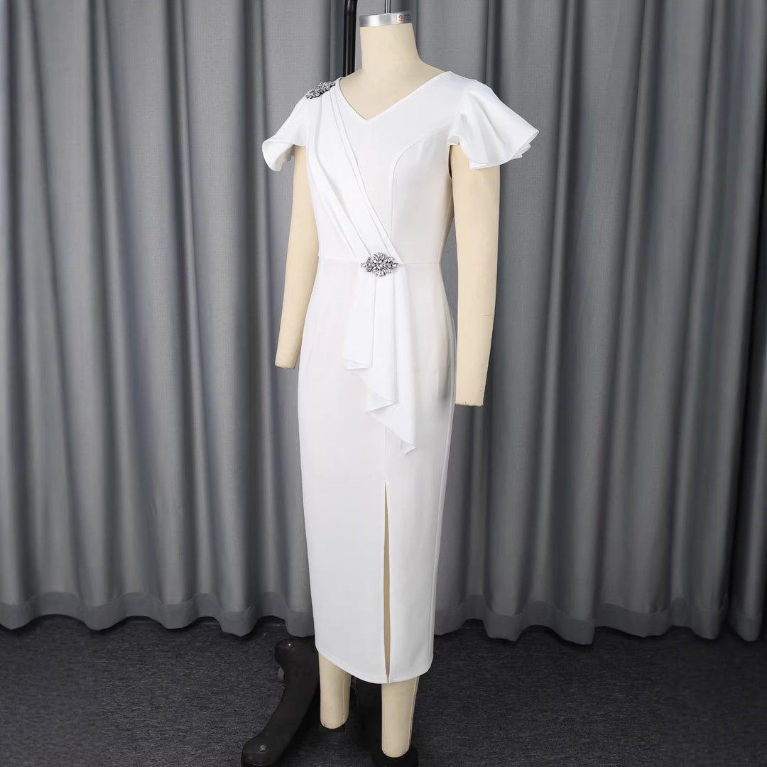 Damen Elegantes Abendkleid mit figurbetonender Silhouette Drune