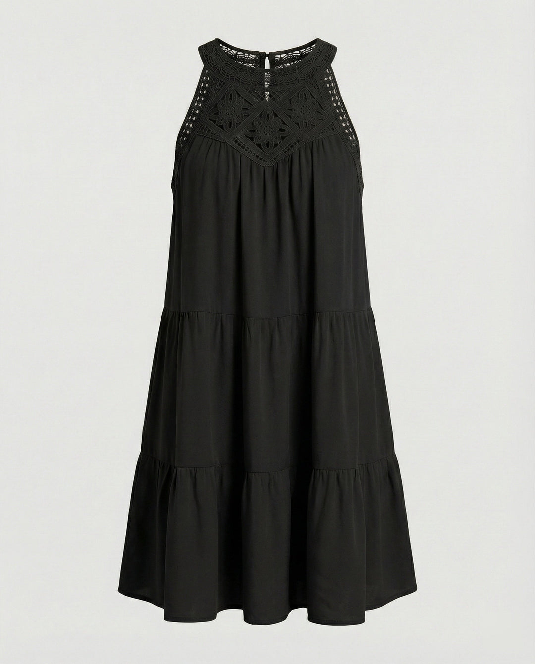 Damen Sommerkleid mit Spitze Freizeitkleid
