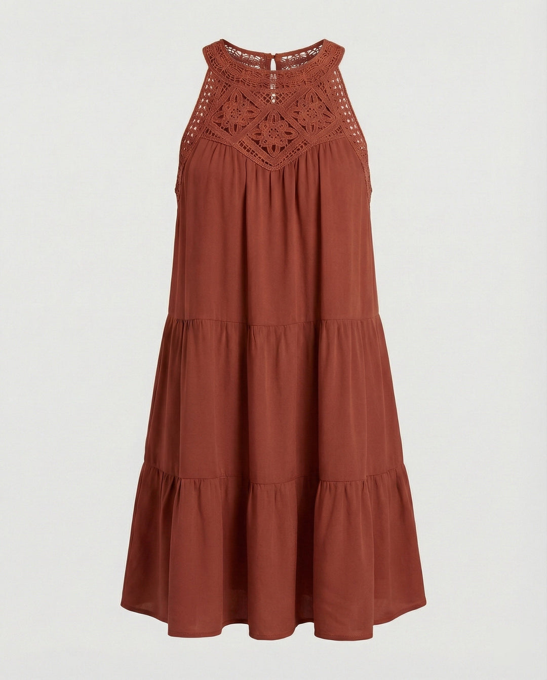 Damen Sommerkleid mit Spitze Freizeitkleid