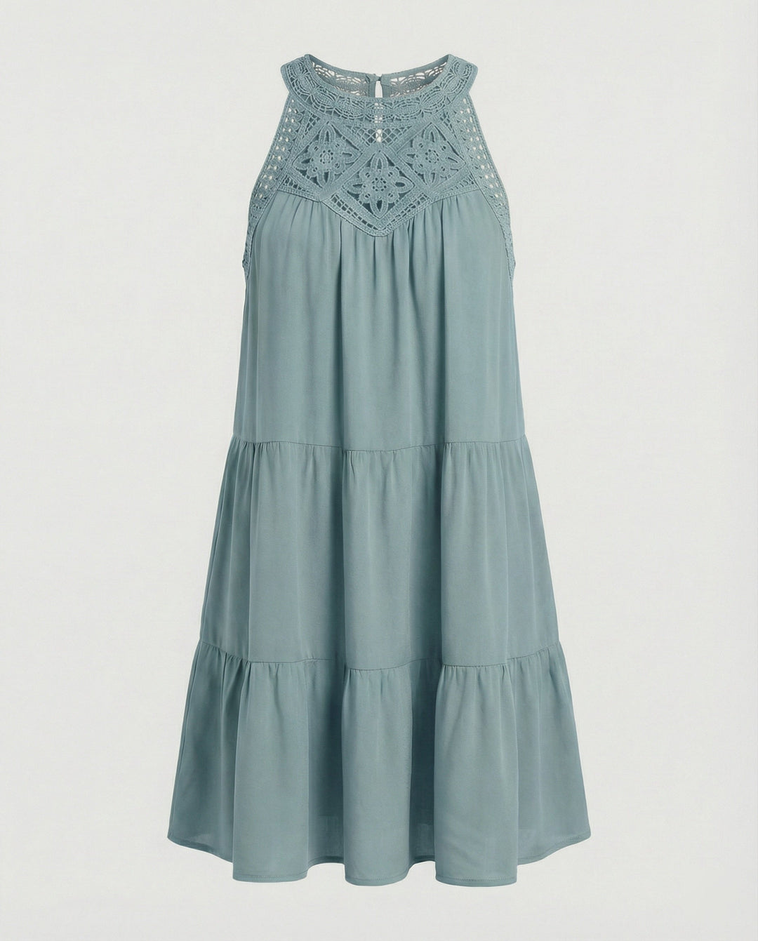 Damen Sommerkleid mit Spitze Freizeitkleid